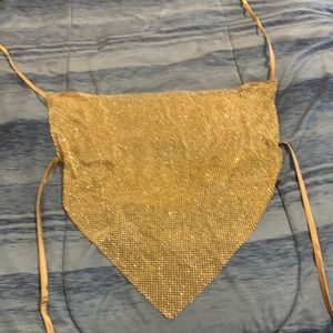 Sexy backless halter top